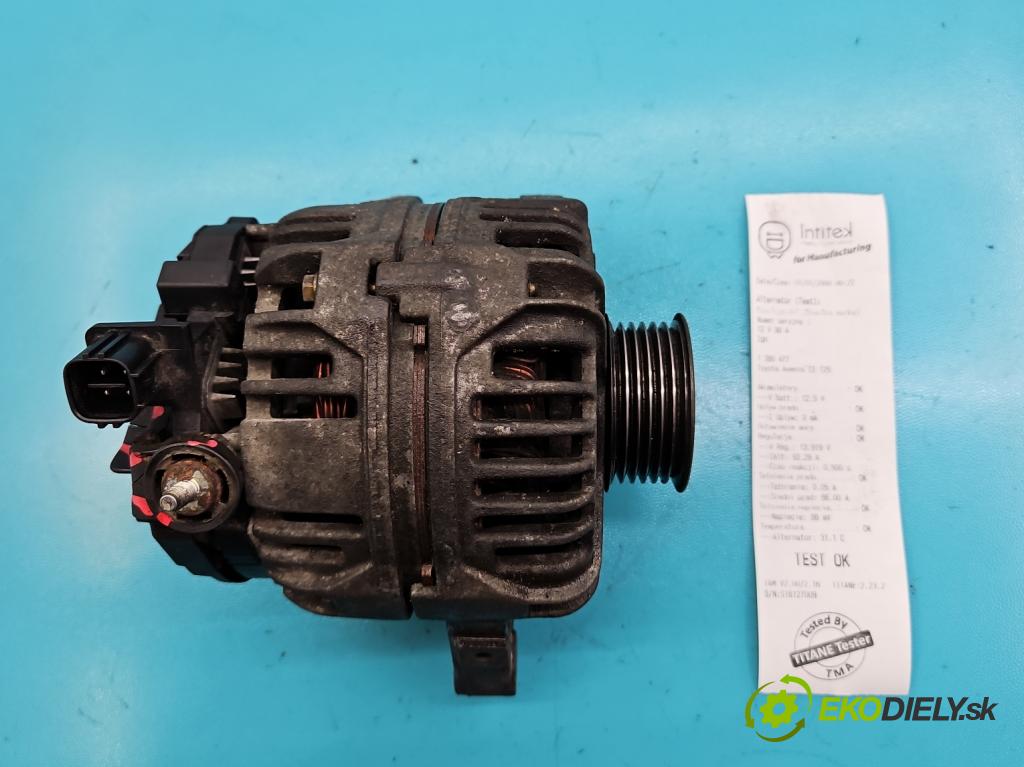 Toyota Avensis II T25 2003-2008 1.8 vvti 129 HP manual 95 kW 1794 cm3 5- Alternator 27060-0D140 (Alternátory)