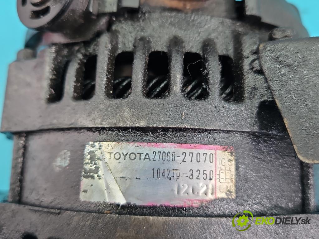 Toyota Corolla E12 2001-2009 2.0 D4D 90 hp manual 66 kW 1995 cm3 5- Alternator 27060-27070 (Alternátory)