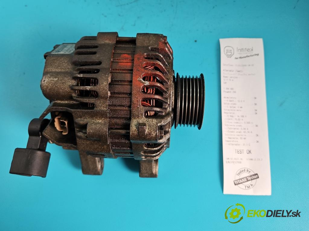 Peugeot 206 1.1 60 HP manual 44 kW 1124 cm3 3- Alternator 9638275880 (Alternátory)