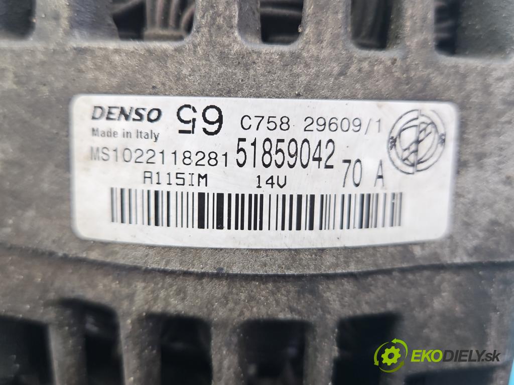 Fiat Punto Grande 1.2 65 hp manual 48 kW 1242 cm3 5- Alternator 51859042 (Alternátory)