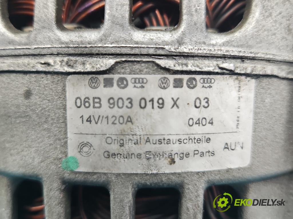 Audi A4 B6 2000-2004 2.0 20V 131 hp automatic 96 kW 1984 cm3 4- Alternator 06B903019X (Alternátory)