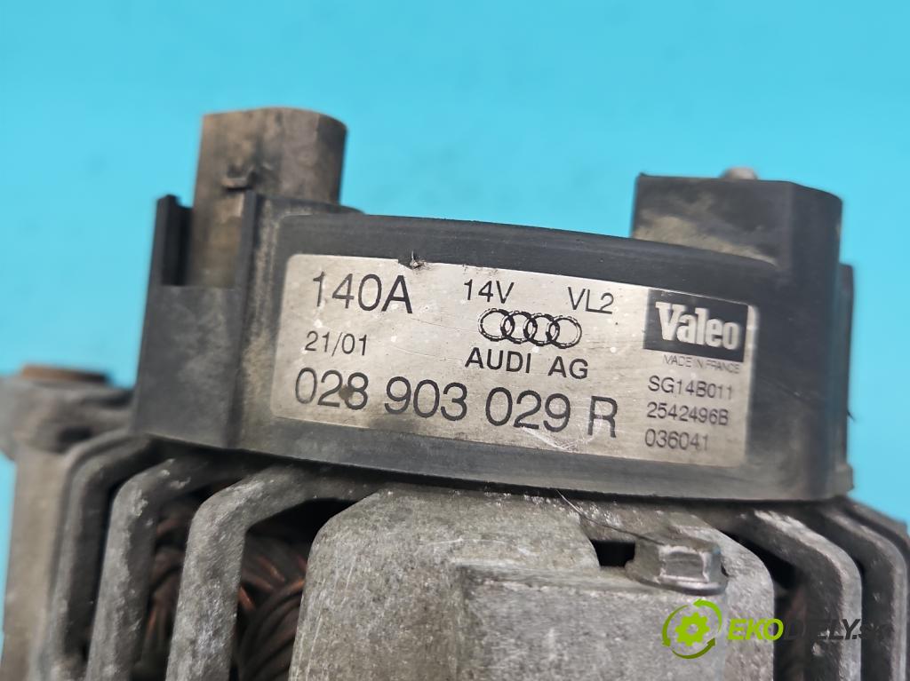 Audi A4 B6 2000-2004 1.9 TDI 131 hp manual 96 kW 1896 cm3 4- Alternator 028903029R (Alternátory)