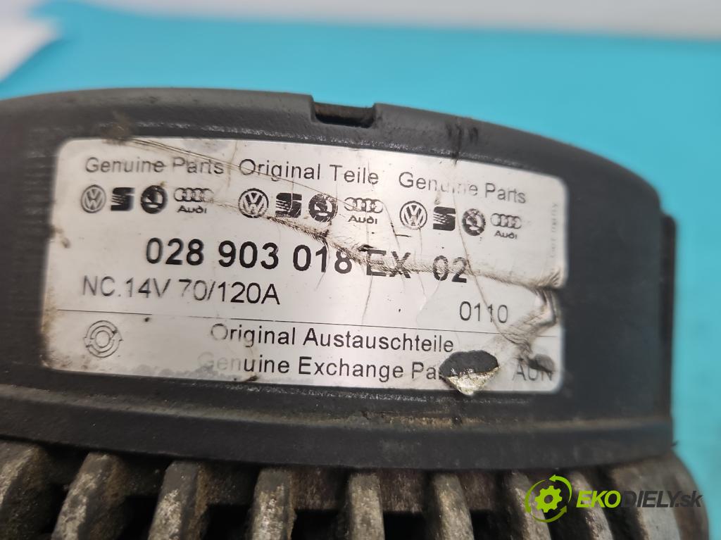 Audi 80 B4 1991-1994 1.9 tdi 90 hp manual 66 kW 1896 cm3 5- Alternator 028903018EX (Alternátory)