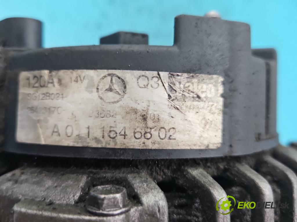 Mercedes C W203 2000-2007 2.0 kompressor 163 hp manual 120 kW 1998 cm3 5- Alternator A0111546802 (Alternátory)