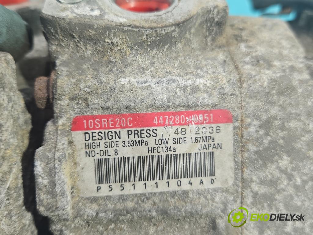 Dodge Caravan V 2007-2020 3.6 V6 automatic 211 kW 3605 cm3 5- Kompresor: klíma 447280-0951 (Kompresory)