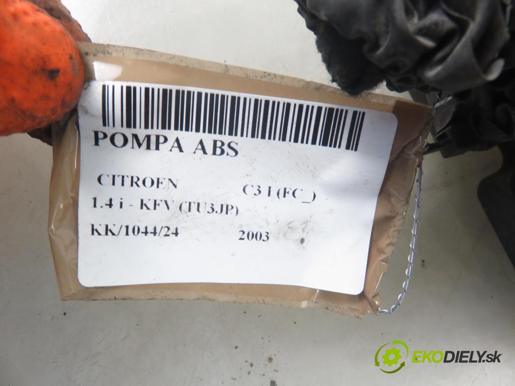 CITROEN C3 I (FC_) HB 2003 54,00 1.4 i - KFV (TU3JP) 1360,00 Pumpa ABS 10097011063 ; 5WK84106 ; 9641965380 (Pumpy ABS)