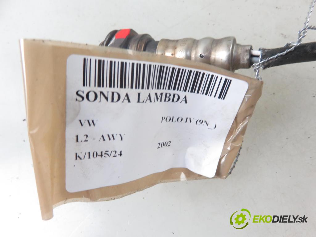 VW POLO (9N_) HB 2002 40,00 1.2 6V 54 - AWY 1198,00 sonda lambda 03D906265A (Lambda sondy)