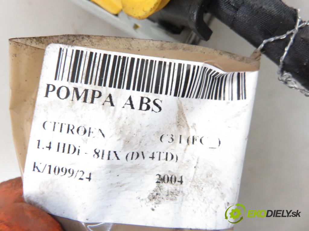 CITROEN C3 I (FC_) HB 2004 50,00 1.4 HDi 8V - 8HX 1398,00 Pumpa ABS 9652182680 ; 10020700164 ; 10097011183 (Pumpy ABS)