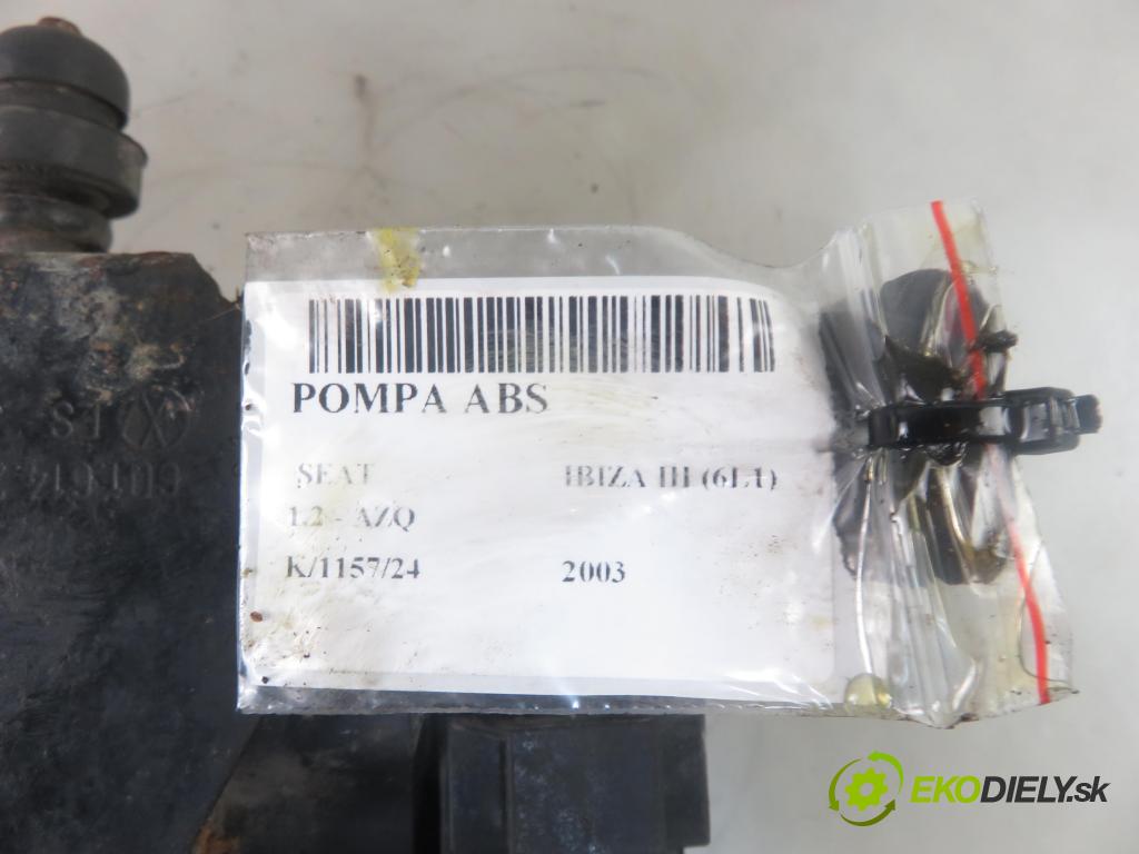 SEAT IBIZA III (6L1) HB 2003 47,00 1.2 12V - AZQ 1198,00 Pumpa ABS 0265800003 (Pumpy ABS)