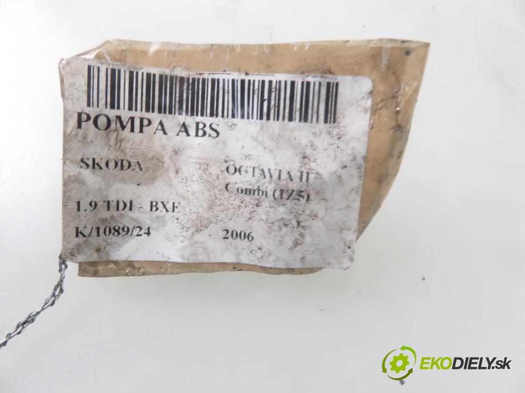 SKODA OCTAVIA II Combi (1Z5) KOMBI 2006 77,00 1.9 TDI - BXE 1896,00 Pumpa ABS 1K0907379P ; 10097003153 ; 10020700544 (Pumpy ABS)