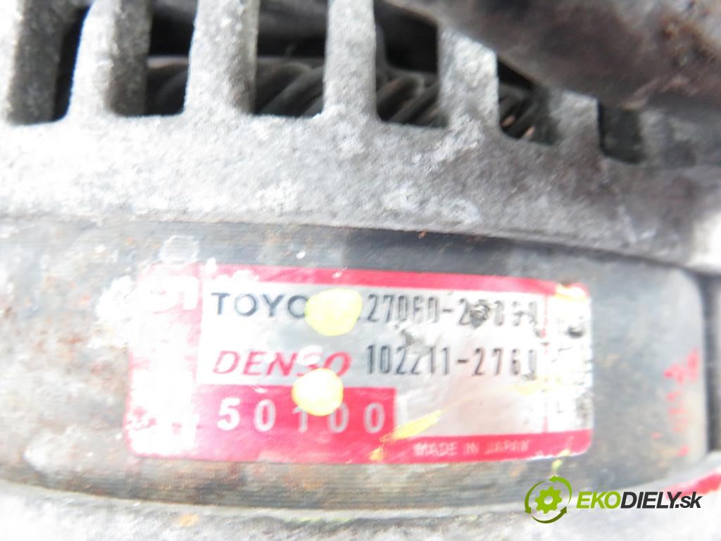 TOYOTA COROLLA Verso (_E12_) MINIVAN 2003 66,00 2.0 D-4D (CDE120_) - 1CD-FTV 1995,00 Alternátor 2706027090 ; 1022112760 (Alternátory)