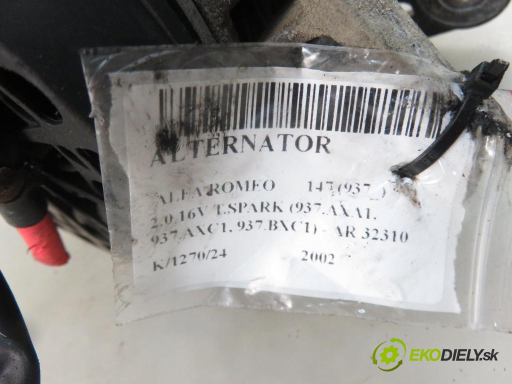 ALFA ROMEO 147 (937_) HB 2002 110,00 2.0 16V T.SPARK (937.AXA1, 937.AXC1, 937.BXC1) - A 1970,00 Alternátor 46782219 (Alternátory)