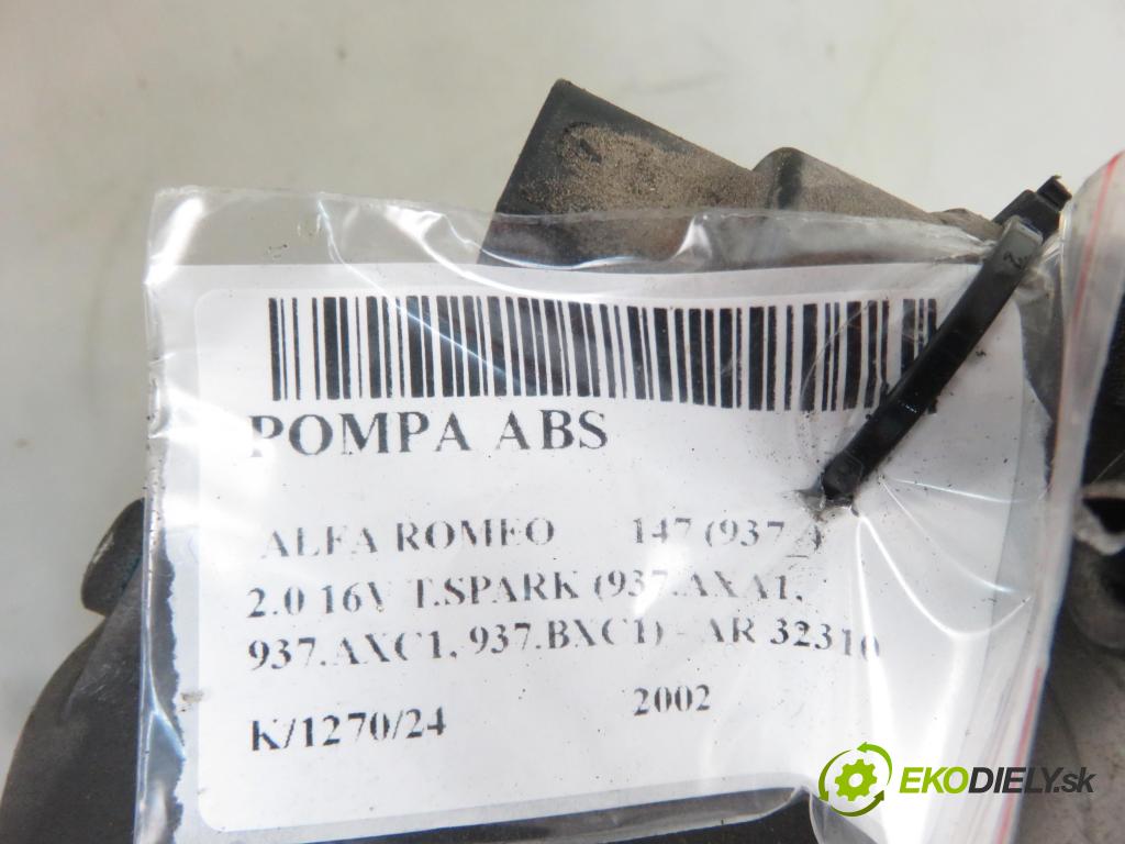 ALFA ROMEO 147 (937_) HB 2002 110,00 2.0 16V T.SPARK (937.AXA1, 937.AXC1, 937.BXC1) - A 1970,00 Pumpa ABS 0265225033 ; 0265950099 (Pumpy ABS)