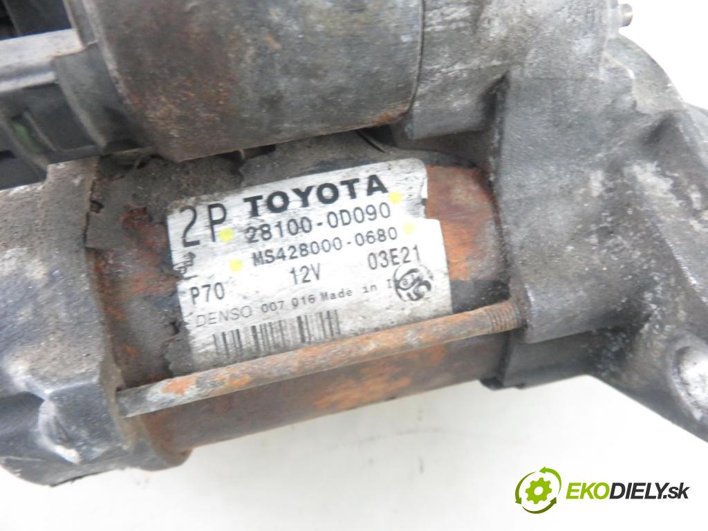 TOYOTA AVENSIS Kombi (_T25_) KOMBI 2003 95,00 1.8 (ZZT251_) - 1ZZ-FE 1794,00 Štartér 281000D090 ; MS4280000680 (Štartéry)