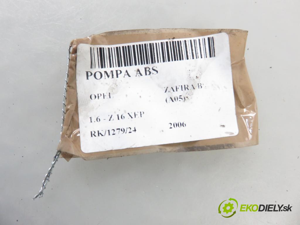 OPEL ZAFIRA B (A05) MINIVAN 2006 77,00 1.6 105 - Z 16 XEP 1598,00 Pumpa ABS 13237705BG ; 10096005663 ; 10020602514 (Pumpy ABS)