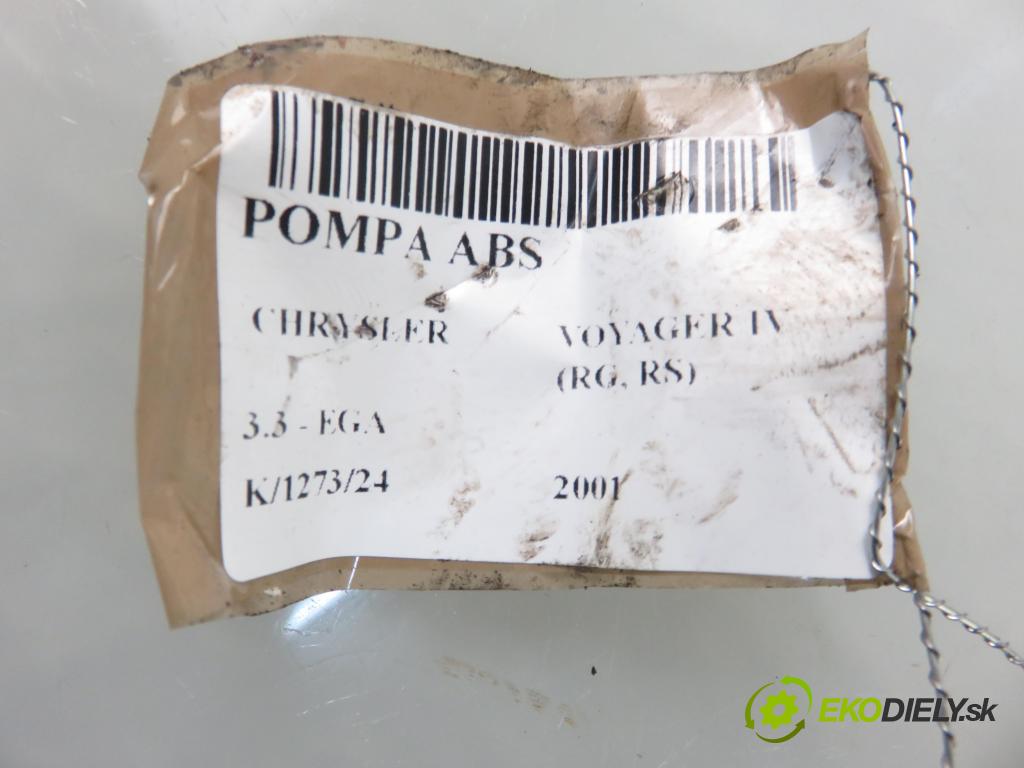 CHRYSLER VOYAGER IV (RG, RS) MINIVAN 2001 0,00 3.3 - EGA 3301,00 Pumpa ABS 04686704AA ; 25094601983 (Pumpy ABS)