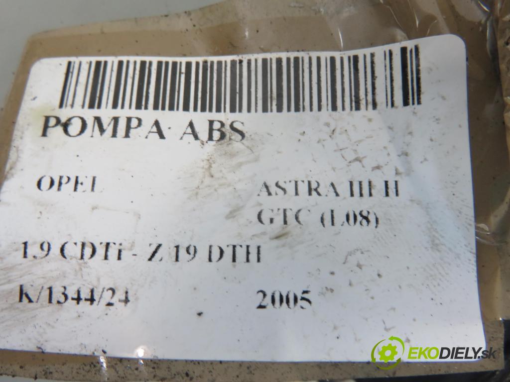 OPEL ASTRA H GTC (L08) HB 2005 110,00 1.9 CDTi - Z 19 DTH 1910,00 Pumpa ABS 10096005393 ; 13213610AL (Pumpy ABS)