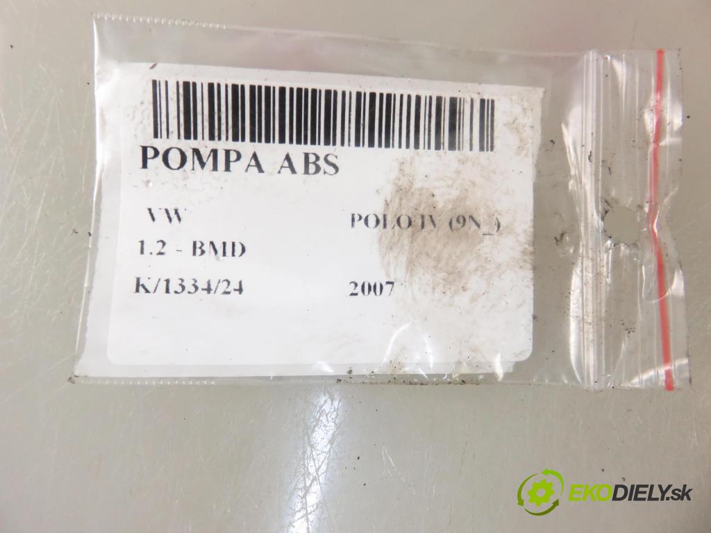 VW POLO (9N_) HB 2007 40,00 1.2 - BMD 1198,00 Pumpa ABS 0265800511 ; 6Q0907379AF (Pumpy ABS)