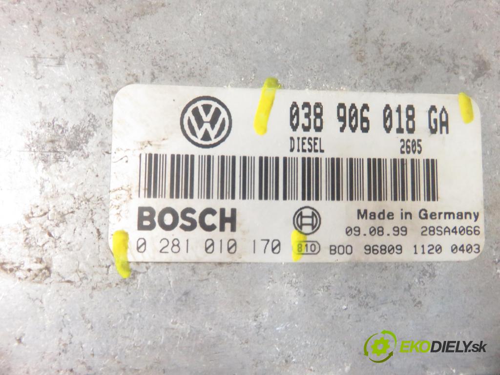 VW PASSAT B5 Variant (3B5) KOMBI 1999 81,00 1.9 TDI 110 - AFN 1896,00 Riadiaca jednotka Motor 038906018GA ; 0281010170