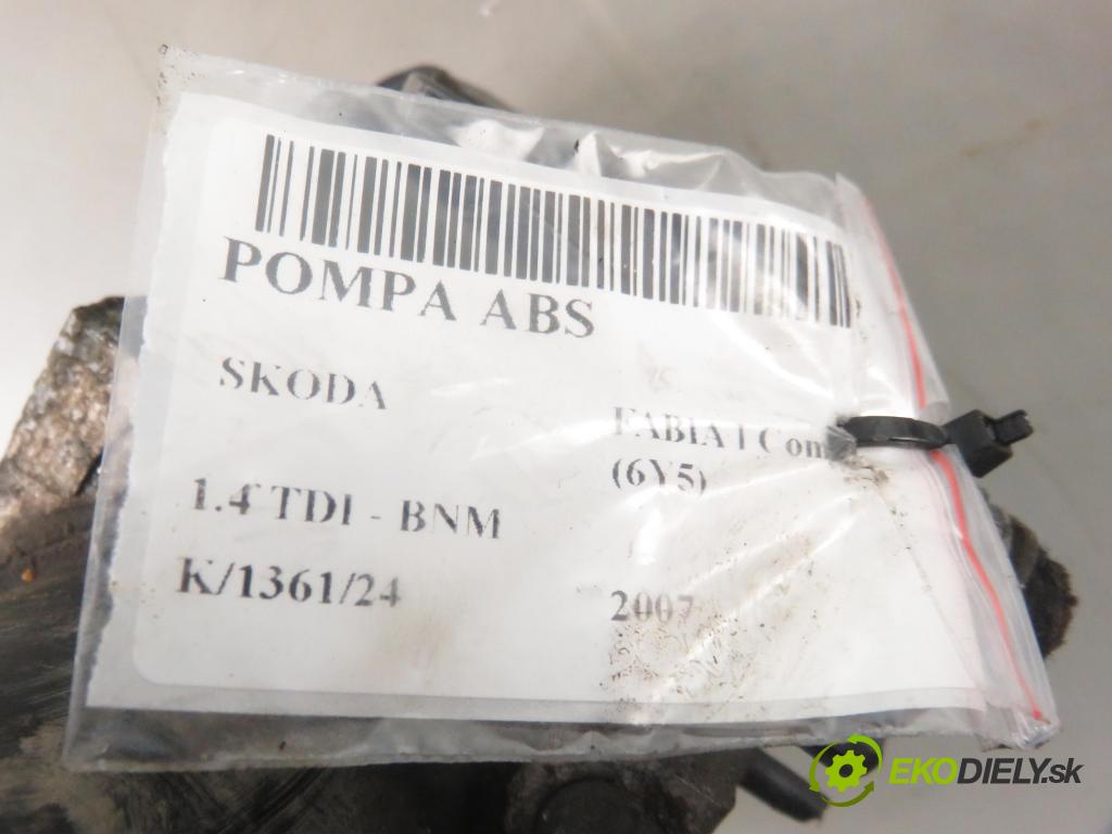 SKODA FABIA I Combi (6Y5) KOMBI 2007 51,00 1.4 TDI - BNM 1422,00 Pumpa ABS 0265800511 ; 6Q0907379AF (Pumpy ABS)