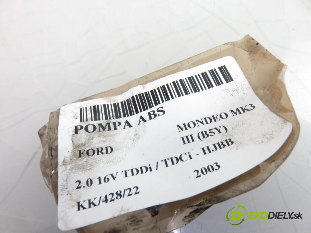 FORD MONDEO III (B5Y) LIFTBACK 2003 1998,00 Sterowniki ABS 1998,00 Pumpa ABS 0265800014 (Pumpy ABS)