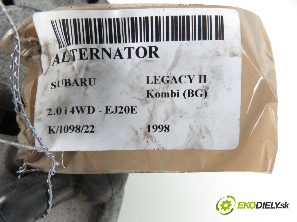 SUBARU LEGACY II Kombi (BG) KOMBI 1998 1994,00 Alternatory kompletne 1994,00 Alternátor  (Alternátory)