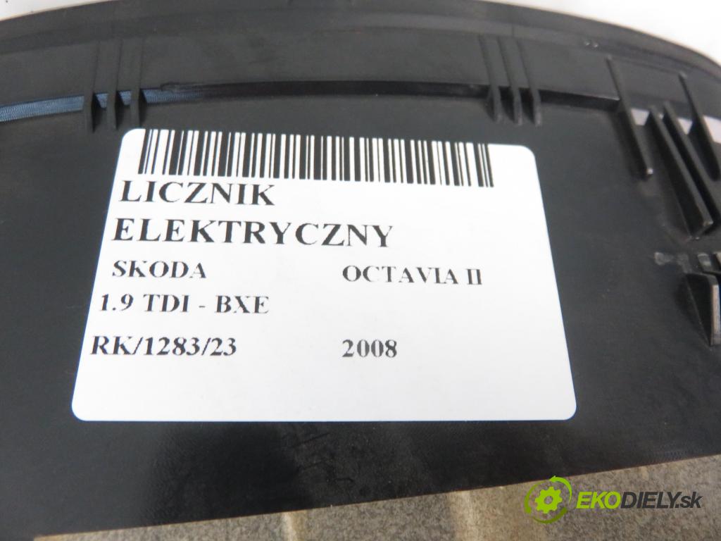 SKODA OCTAVIA II (1Z3) LIFTBACK 2008 1896,00 Liczniki, zegary 1896,00 Prístrojovka elektrický 1Z0920802D