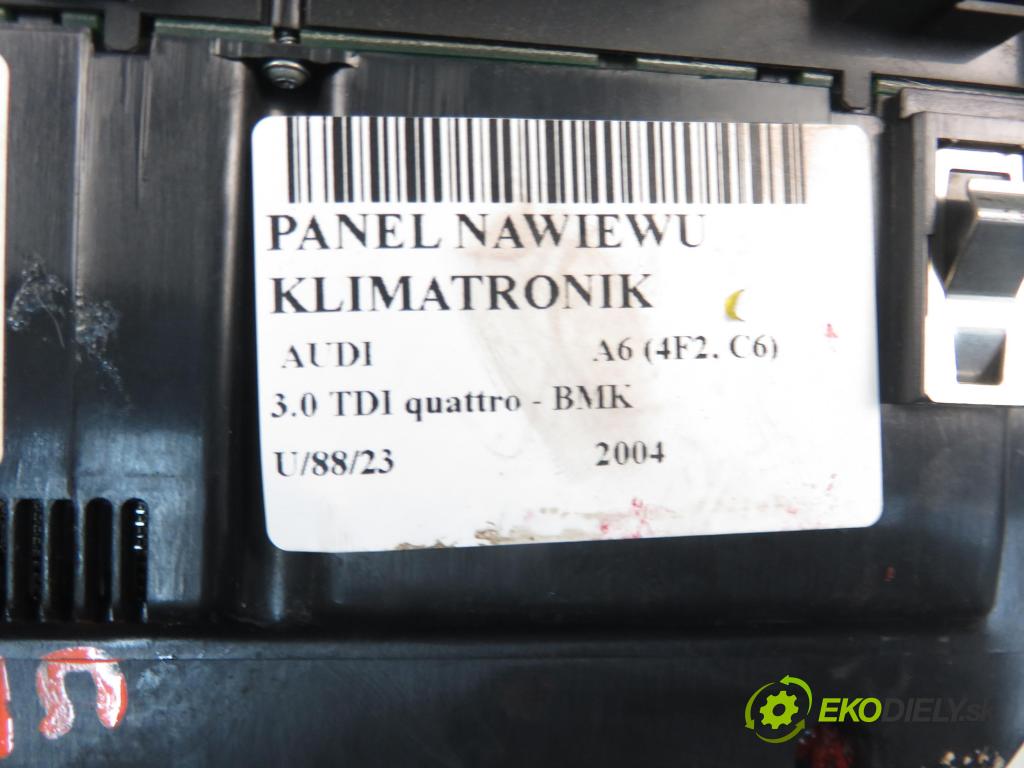 AUDI A6 (4F2, C6) SEDAN 2004 2967,00 Panele sterowania, przełączniki 2967,00 Panel kúrenia KLIMATRONIK 4F1820043H