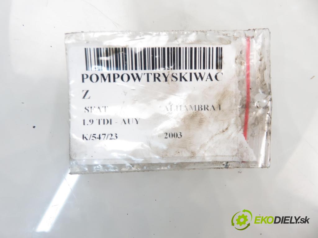 SEAT ALHAMBRA (7V8, 7V9) MINIVAN 2003 1896,00 Pompowtryskiwacze 1896,00 POMPOWTRYSKIWACZ 038130073AK