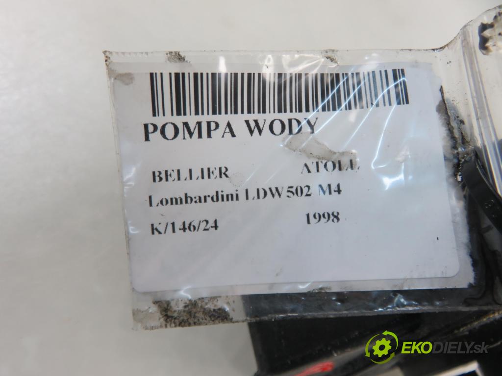 BELLIER ATOLL HB 1998 4,00 Lombardini LDW502 M4 504,00 Pumpa vody  (Vodné pumpy)