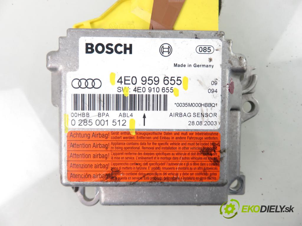 AUDI A8 D3 (4E2, 4E8) SEDAN 2004 202,00 4.0 TDI quattro - ASE 3936,00 MODUL air BAG 4E0910655 ; 4E0959655 ; 0285001512