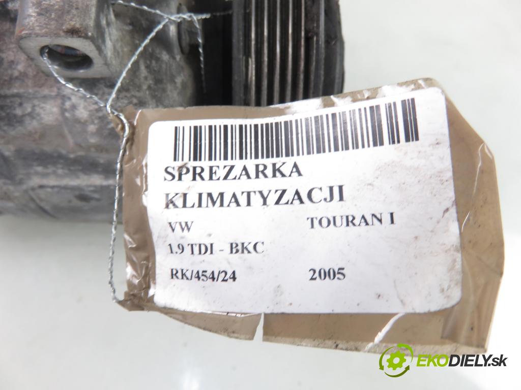 VW TOURAN (1T1, 1T2) MINIVAN 2005 77,00 1.9 TDI - BKC 1896,00 KOMPRESOR: klimatizace 1K0820803G (Kompresory)