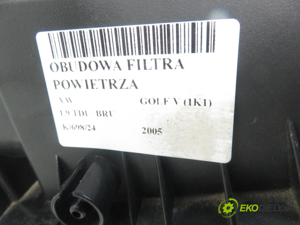 VW GOLF V (1K1) HB 2005 66,00 1.9 TDI PD 90 - BRU 1896,00 Obal filtra vzduchu 1K0129607R ; 1KO129601AE (Obaly filtrov vzduchu)