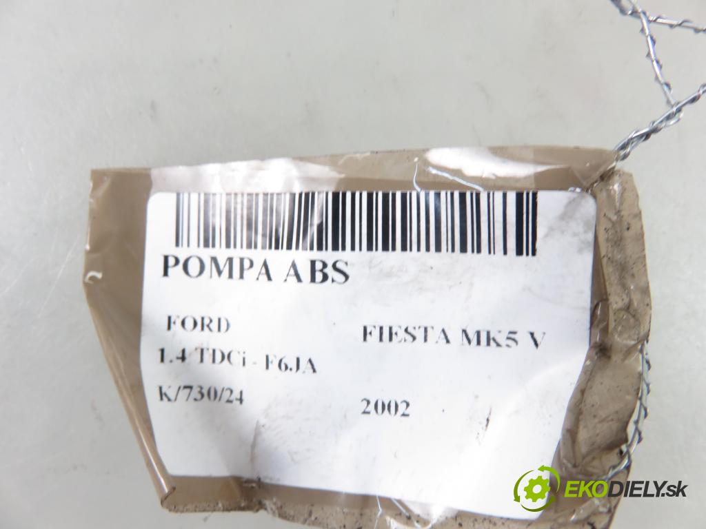 FORD FIESTA V (JH_, JD_) HB 2002 50,00 1.4 TDCi 8V 68 - F6JA 1399,00 pumpa ABS 2S612M110CE ; D351437A0B ; 10096001063 (Pumpy brzdové)