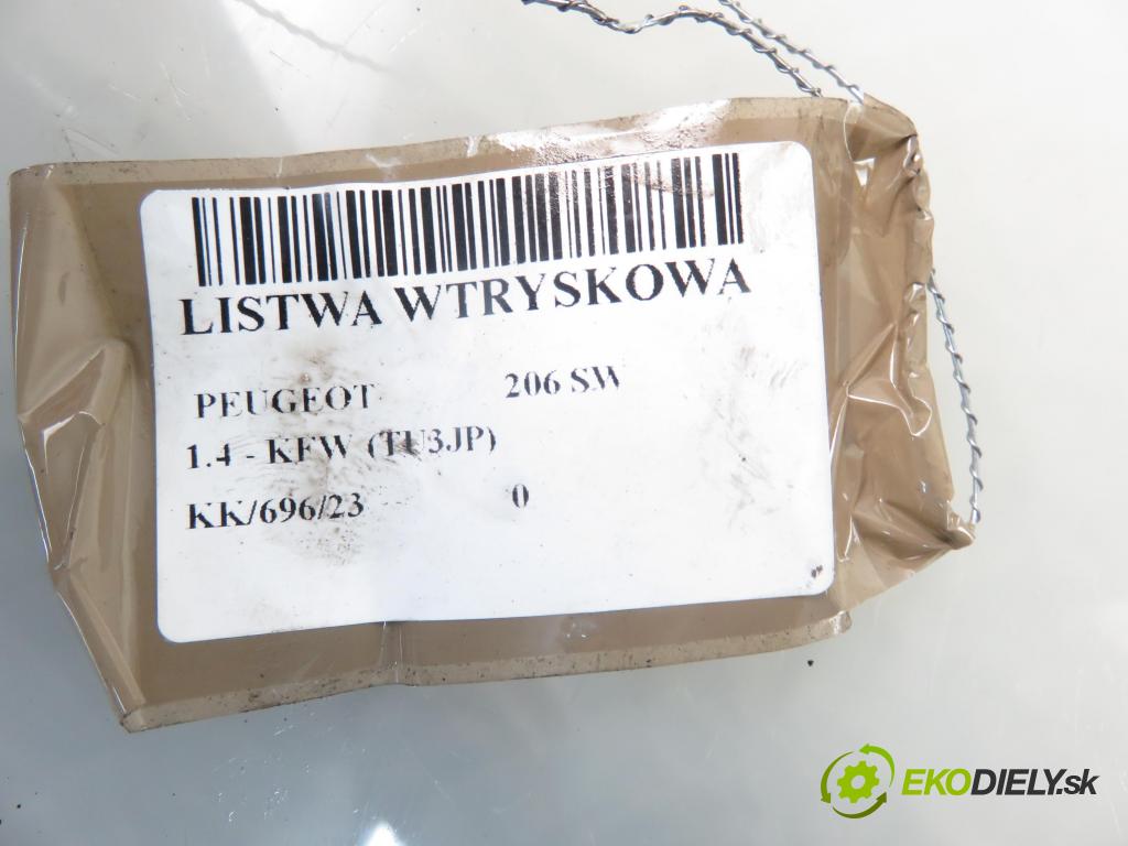 PEUGEOT 206 SW (2E/K) KOMBI 2004 55,00 1.4 - KFW (TU3JP) 1360,00 lišta vstřikovací 9628982980D ; 01F002A (Vstřikovací lišty)