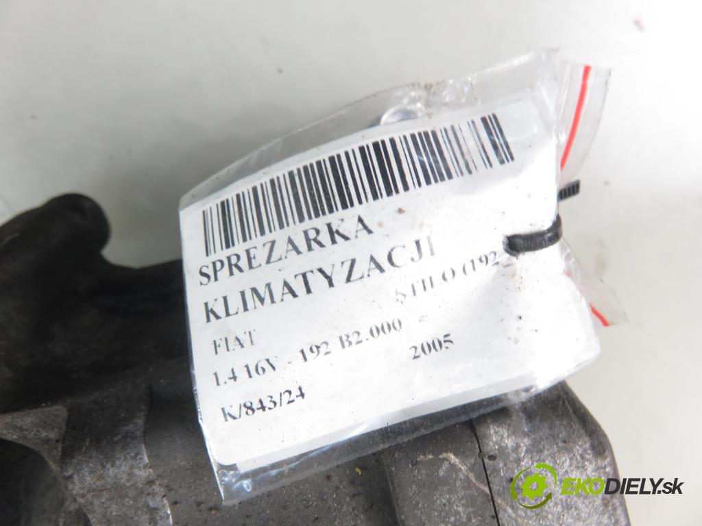 FIAT STILO (192_) HB 2005 66,00 1.4 16V - 192 B2.000 1368,00 KOMPRESOR: klimatizácie 5A7875200 ; 51747318 (Kompresory klimatizácie)