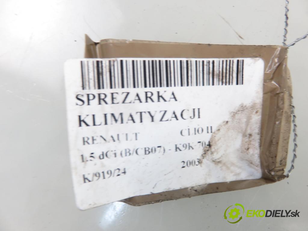 RENAULT CLIO II (BB_, CB_) HB 2003 48,00 1.5 dCi 65 - K9K 704 1461,00 KOMPRESOR: klimatizace 8200315744 (Kompresory)