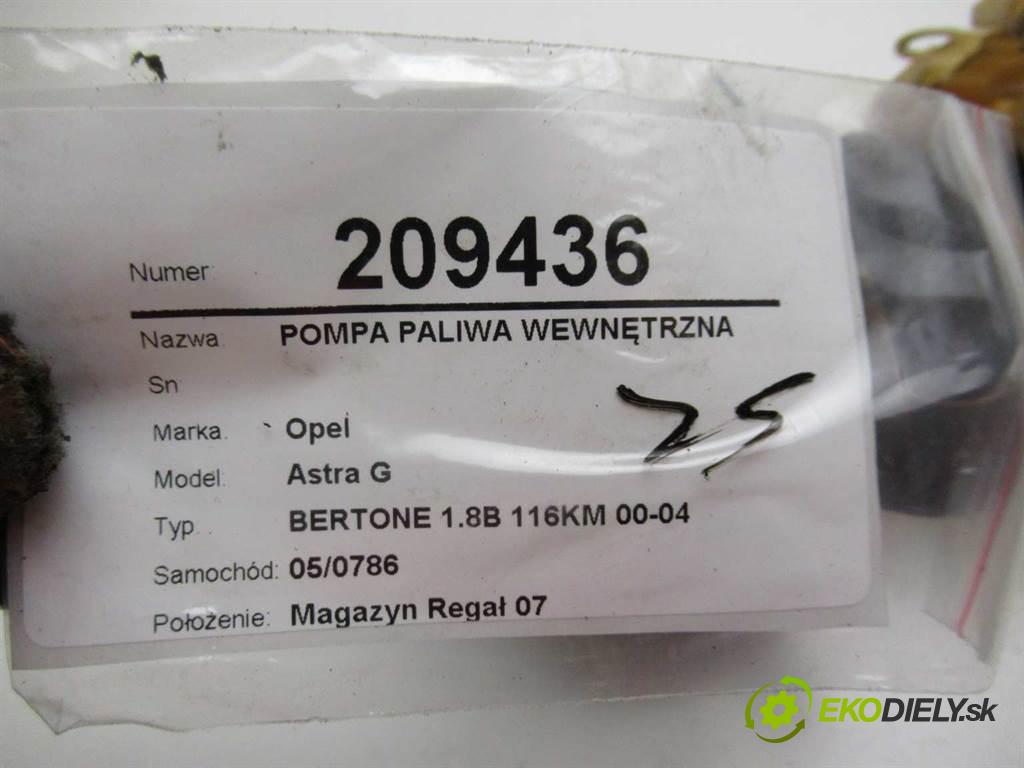 Opel Astra G  2000  BERTONE 1.8B 116KM 00-04 1800 Pumpa paliva vnútorná 9157692 (Palivové pumpy, čerpadlá, plaváky)