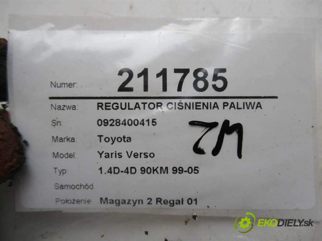 Toyota Yaris Verso    1.4D-4D 90KM 99-05  Regulátor tlaku paliva 0928400415 (Ostatní)