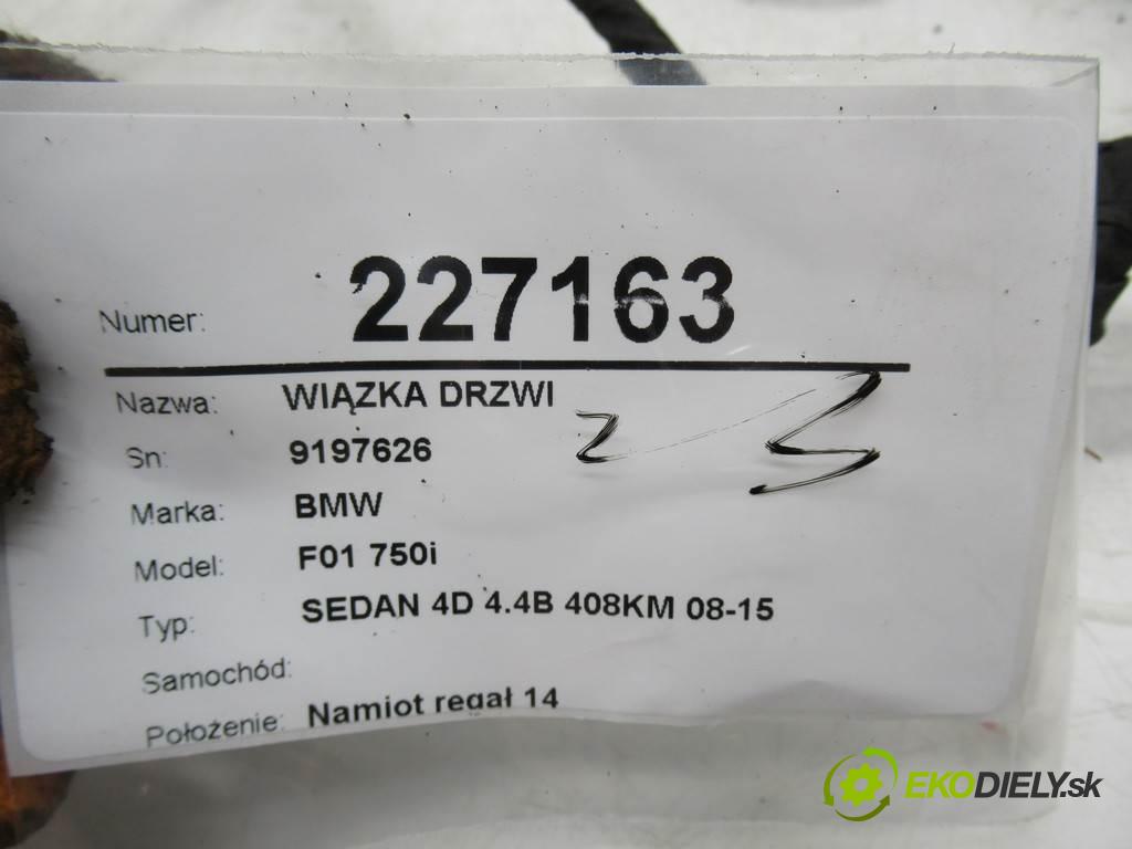 BMW F01 750i    SEDAN 4D 4.4B 408KM 08-15  Káblovačka Dvere 9197626