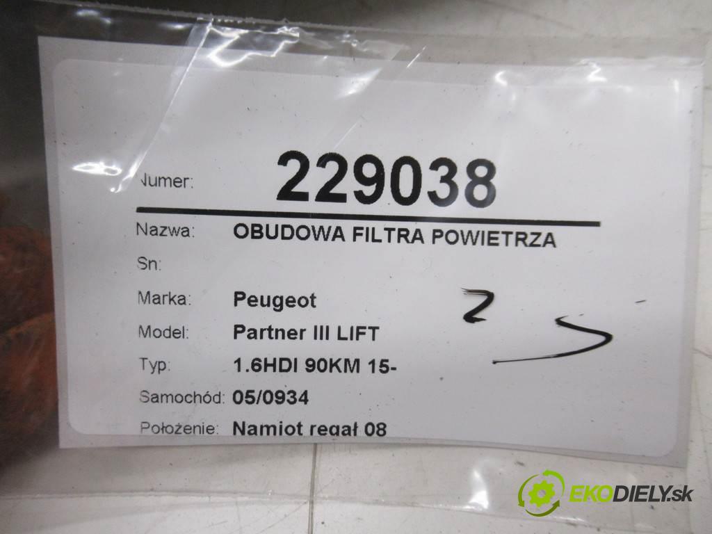 Peugeot Partner III LIFT  2015 90KM 1.6HDI 90KM 15- 1600 Obal filtra vzduchu 967361080   9677080980 (Obaly filtrov vzduchu)