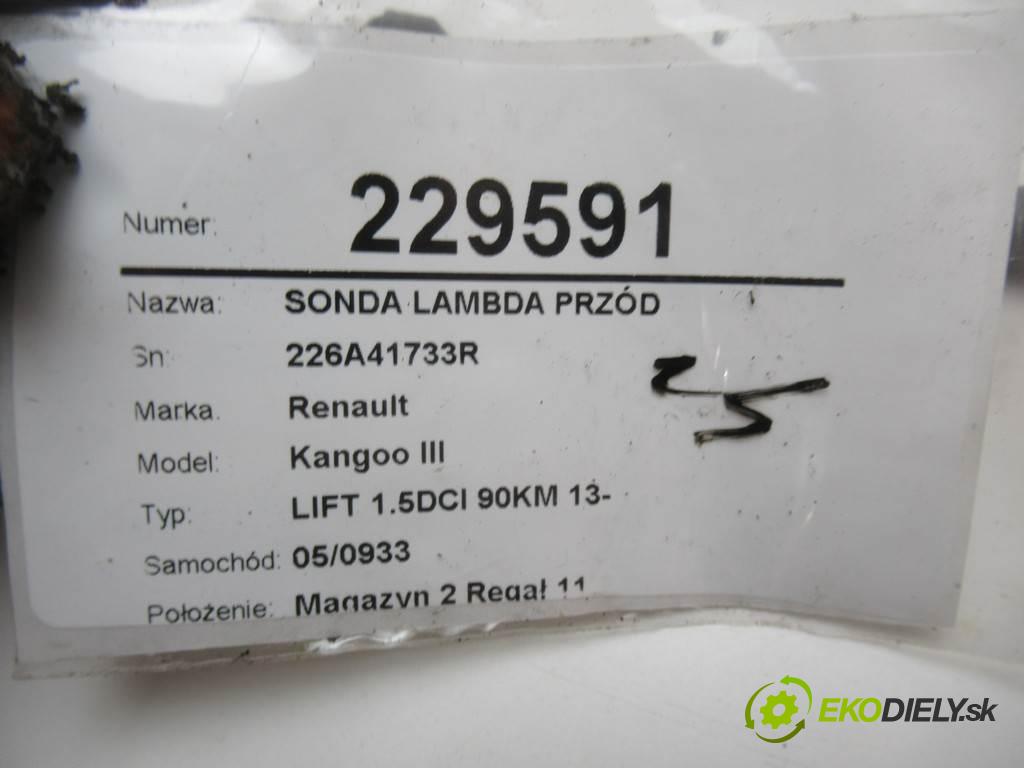 Renault Kangoo III  2017  LIFT 1.5DCI 90KM 13- 1500 sonda lambda predný 226A41733R (Lambda sondy)