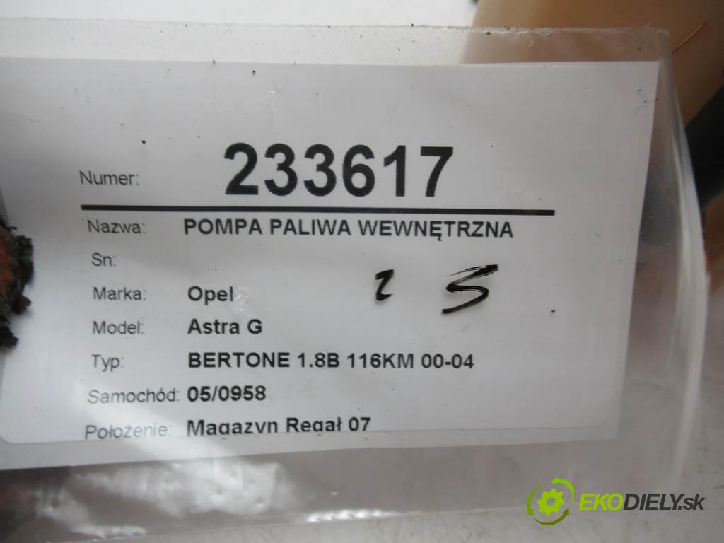 Opel Astra G  2000  BERTONE 1.8B 116KM 00-04 1800 Pumpa paliva vnútorná 9157692 (Palivové pumpy, čerpadlá, plaváky)