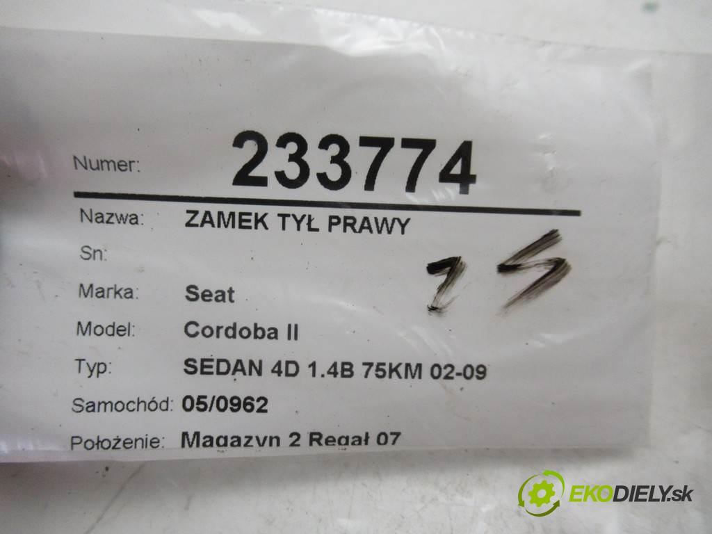 Seat Cordoba II  2005  SEDAN 4D 1.4B 75KM 02-09 1400 zámok zad pravy Z3B4839016