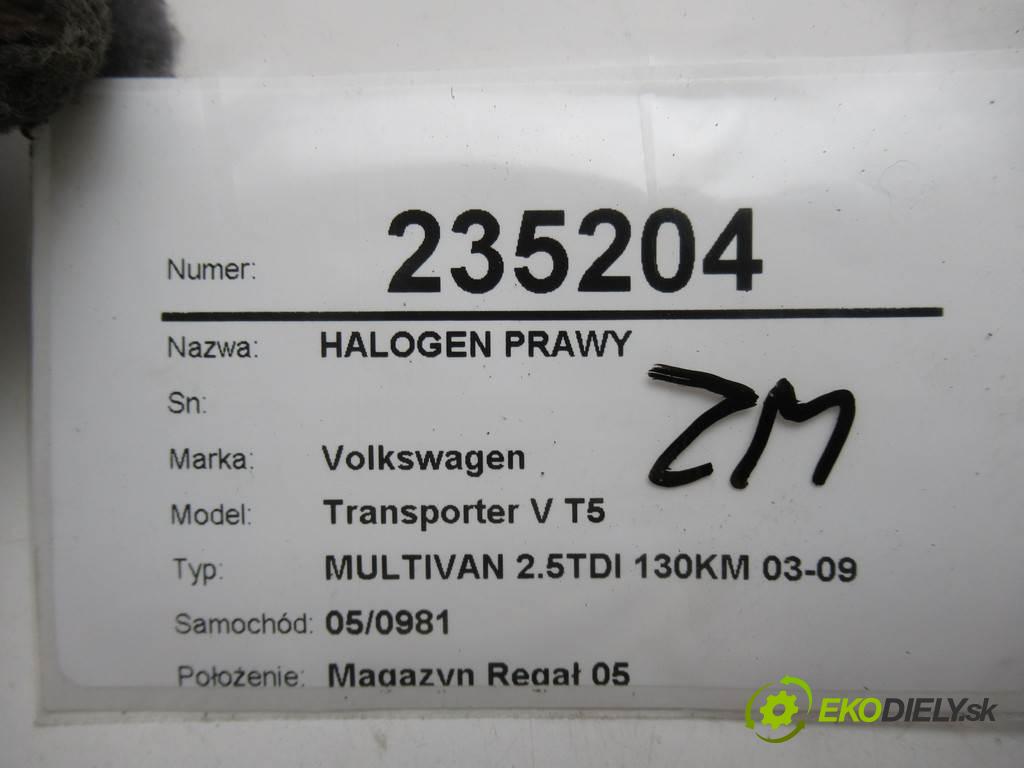 Volkswagen Transporter V T5  2004  MULTIVAN 2.5TDI 130KM 03-09 2500 Hmlové svetlo, hmlovka pravy  (Ostatné)