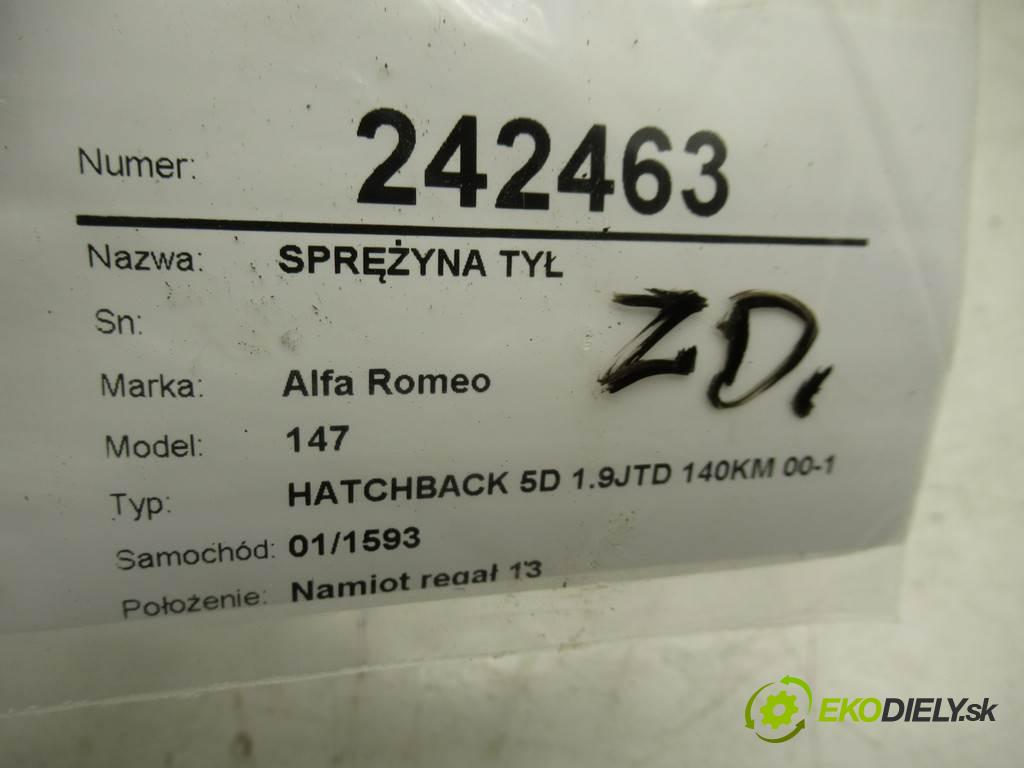 Alfa Romeo 147  2004  HATCHBACK 5D 1.9JTD 140KM 00-10 1900 Pružina zad  (Ostatné)