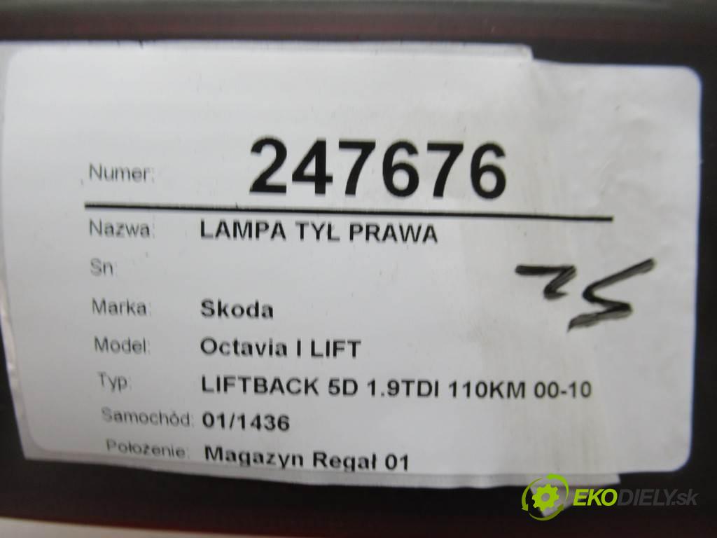 Skoda Octavia I LIFT  2001 81 kW LIFTBACK 5D 1.9TDI 110KM 00-10 1900 Svetlo zad pravá 1U6945096 (Ostatné)
