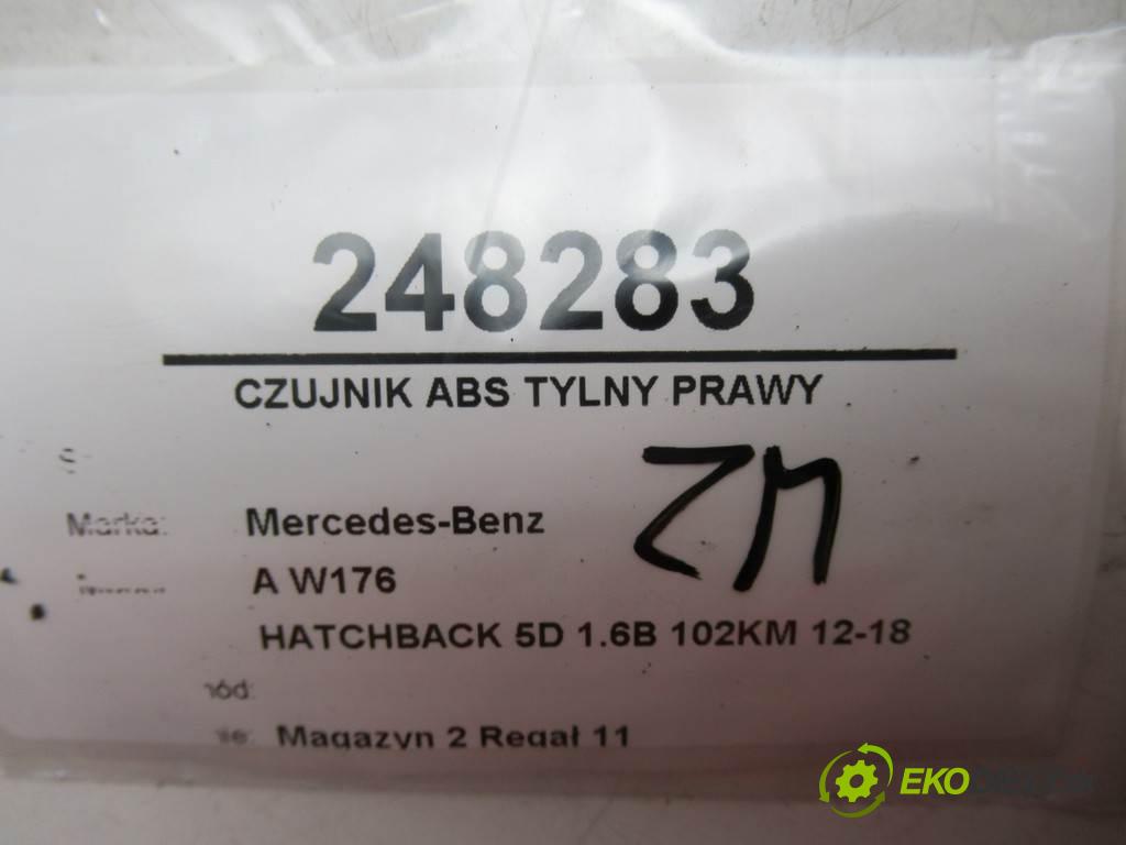 Mercedes-Benz A W176    HATCHBACK 5D 1.6B 102KM 12-18  Snímač ABS zadný pravy A2469059402 (Snímače ABS)