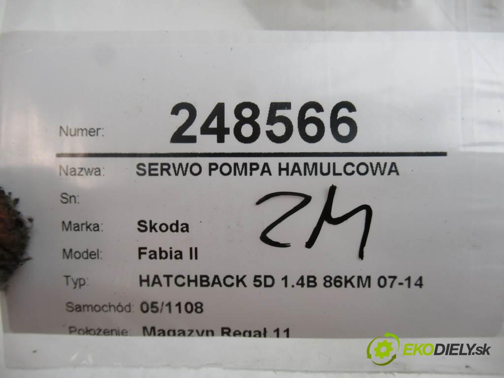 Skoda Fabia II  2008 63 kW HATCHBACK 5D 1.4B 86KM 07-14 1400 posilovač pumpa brzdová  (Posilovače brzd)