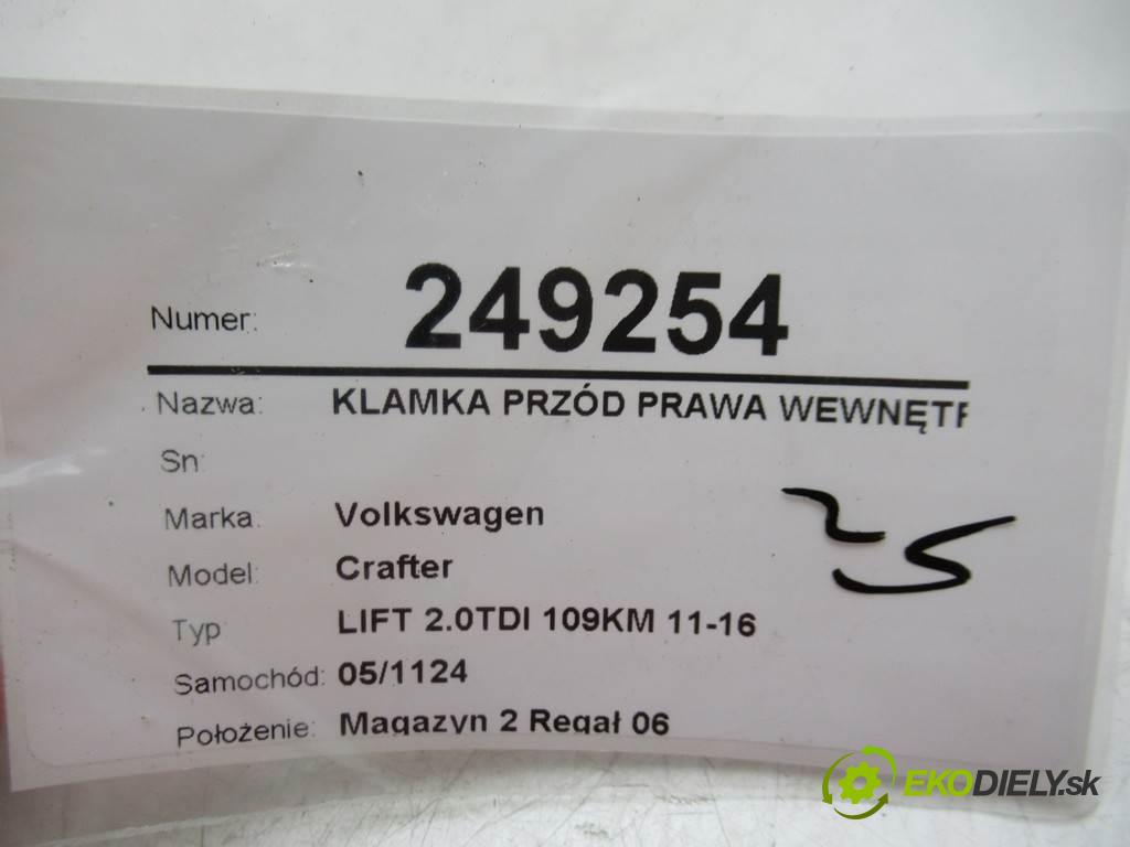 Volkswagen Crafter  2012  LIFT 2.0TDI 109KM 11-16 2000 Kľučka predný pravá vnútorná A9067600261 (Ostatné)